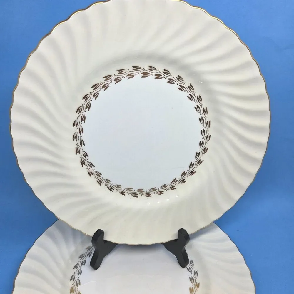 Minton Cheviot Gold Laurel Wreath Set Of 3 Unused 10 1/2